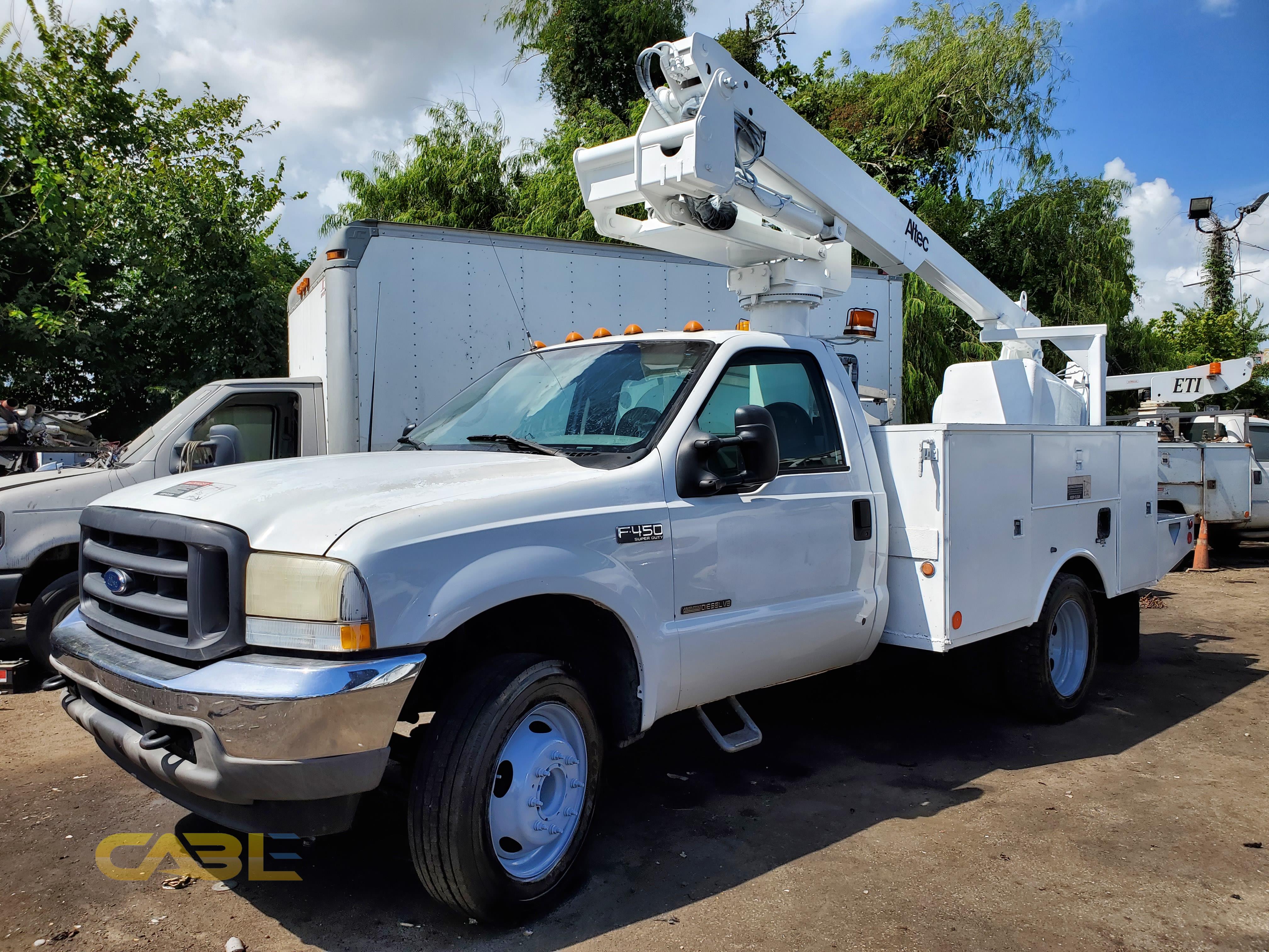 2002 ford f450 bucket truck 43 ft