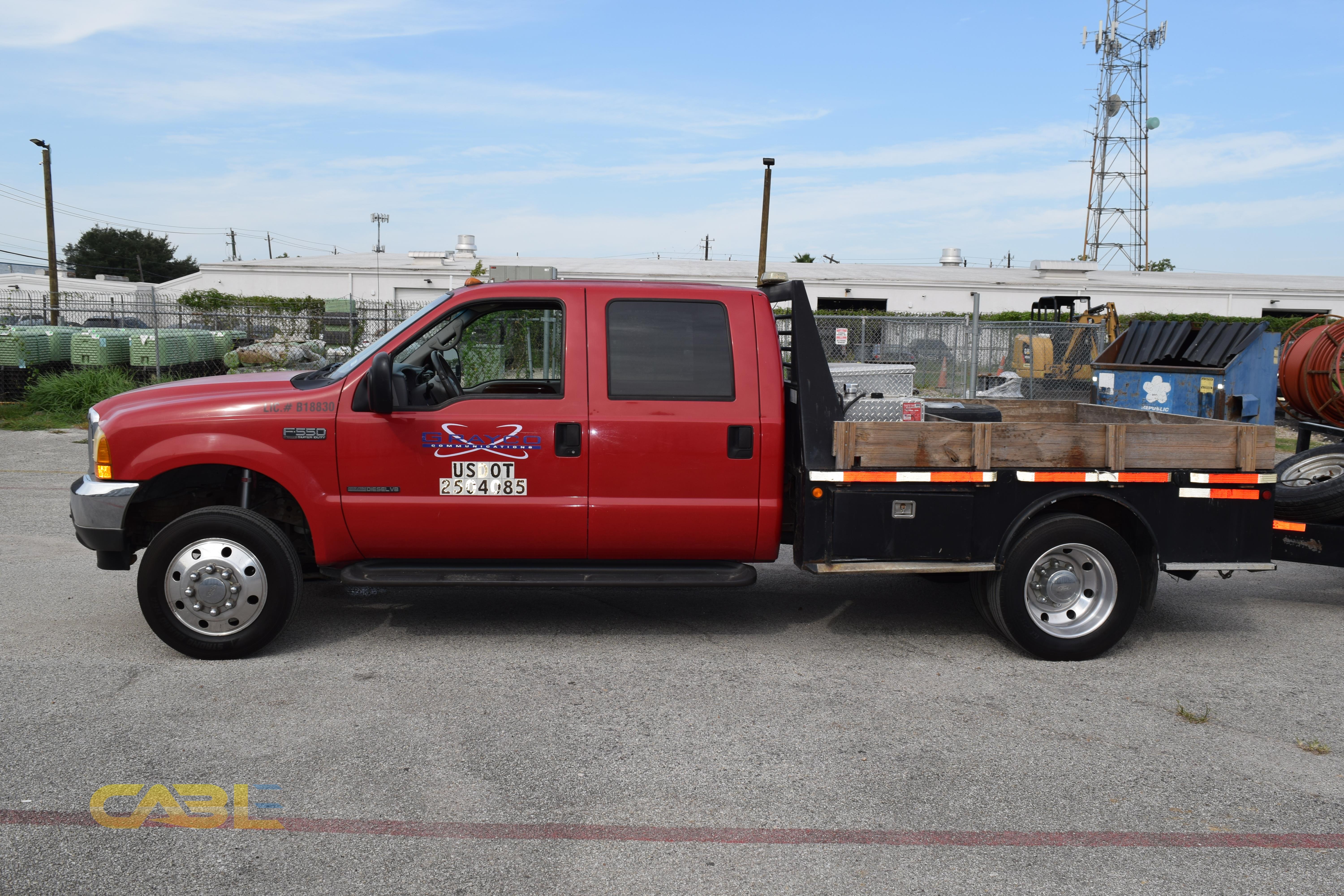 2001 Ford F550 Crew CabFlat bed 7.3