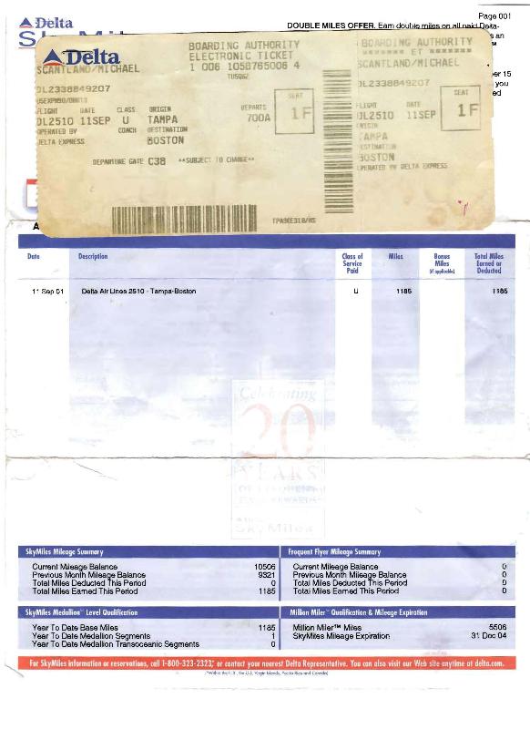 Skymiles and Ticket Stub Skymiles and Ticket Stub